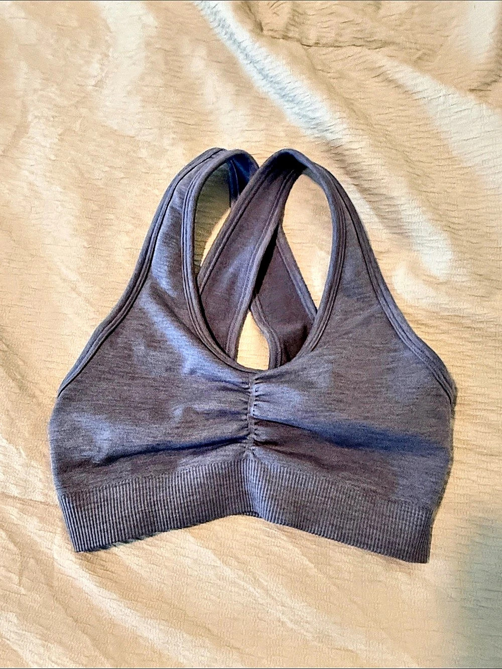 Alphalete Amplify Back Cross Bra Gray Sports Bra XS